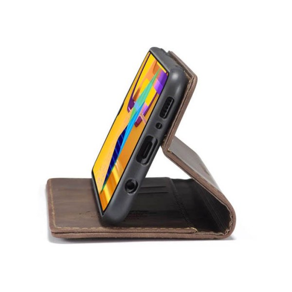 Чохол-книжка CaseMe Нубук для Samsung Galaxy A02s темно-коричневий