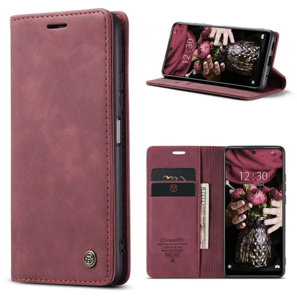 Чохол-книжка CaseMe Нубук для Samsung Galaxy A04s бордовий
