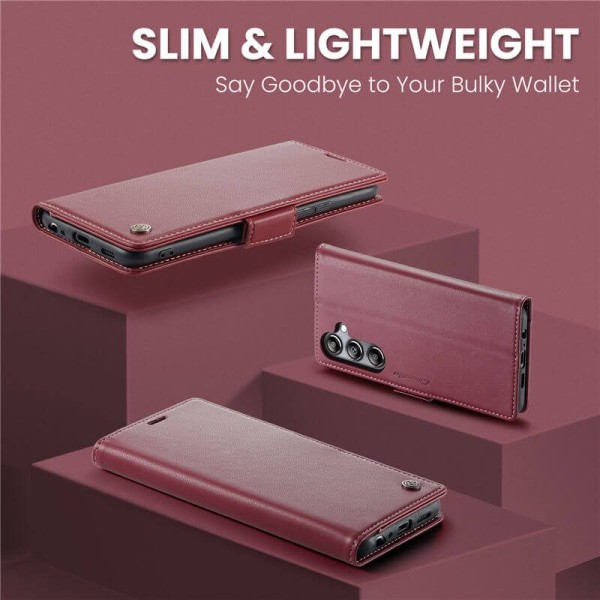 Чохол-книжка CaseMe Нубук для Samsung Galaxy A05s бордовий