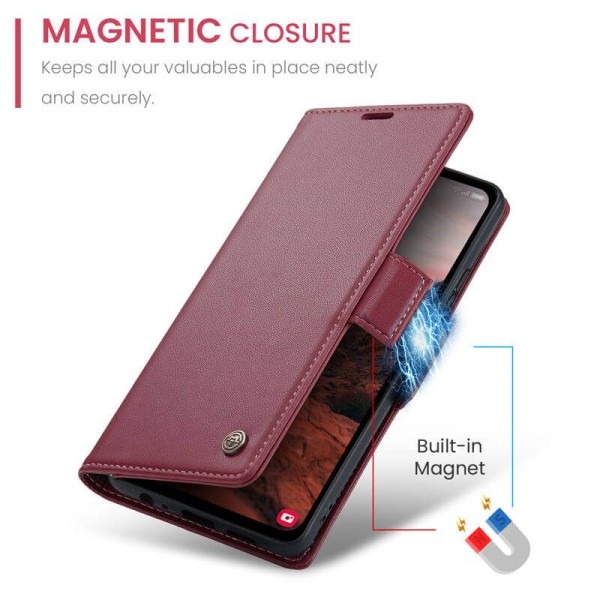 Чохол-книжка CaseMe Нубук для Samsung Galaxy A05s бордовий