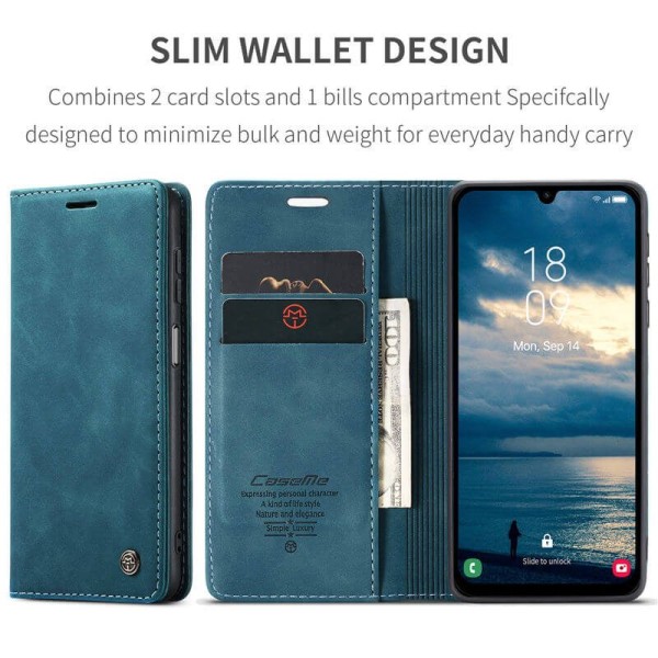 Чохол-книжка CaseMe Нубук для Samsung Galaxy A06 бірюзовий