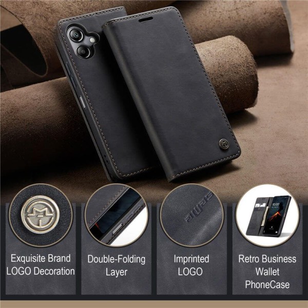Чохол-книжка CaseMe Нубук для Samsung Galaxy A07 чорний