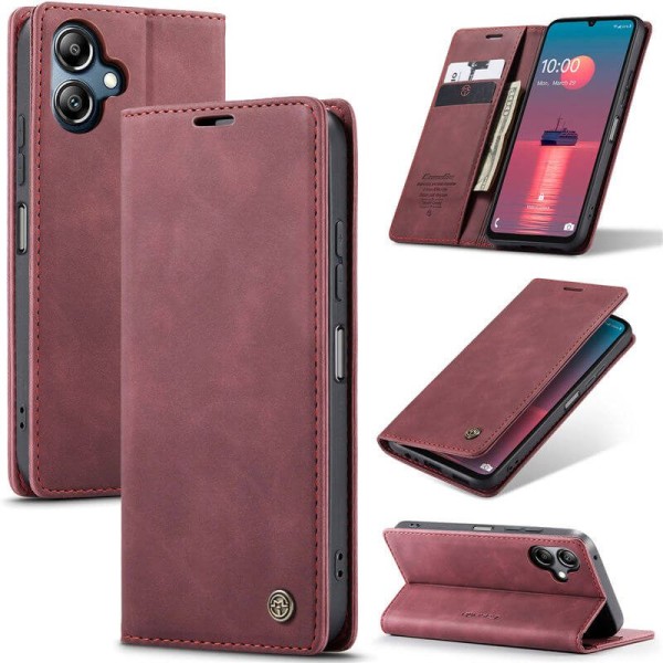 Чохол-книжка CaseMe Нубук для Samsung Galaxy A07 бордовий