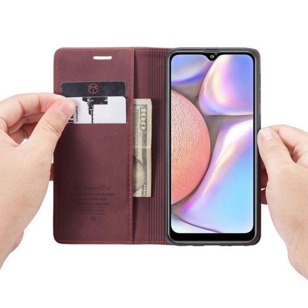 Чохол-книжка CaseMe Нубук для Samsung Galaxy A10S бордовий