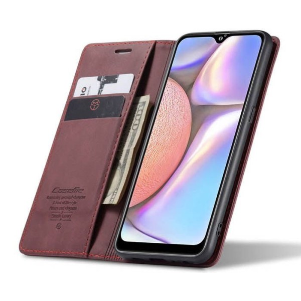Чохол-книжка CaseMe Нубук для Samsung Galaxy A10S бордовий