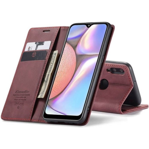 Чохол-книжка CaseMe Нубук для Samsung Galaxy A10S бордовий