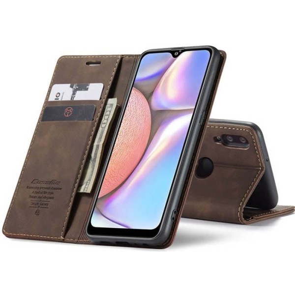 Чохол-книжка CaseMe Нубук для Samsung Galaxy A10S темно-коричневий