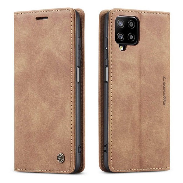 Чохол-книжка CaseMe Нубук для Samsung Galaxy A12 світло-коричневий