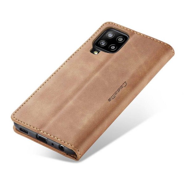 Чохол-книжка CaseMe Нубук для Samsung Galaxy A12 світло-коричневий