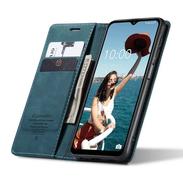 Чохол-книжка CaseMe Нубук для Samsung Galaxy A12 бірюзовий