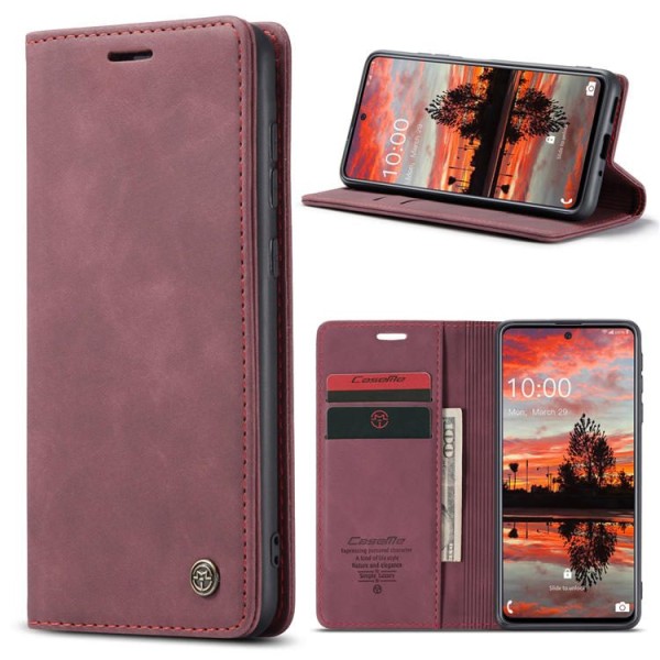 Чохол-книжка CaseMe Нубук для Samsung Galaxy A13 бордовий