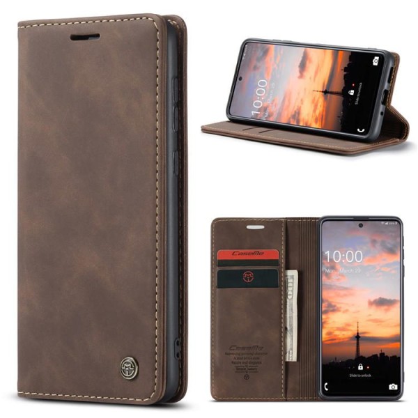 Чохол-книжка CaseMe Нубук для Samsung Galaxy A13 темно-коричневий