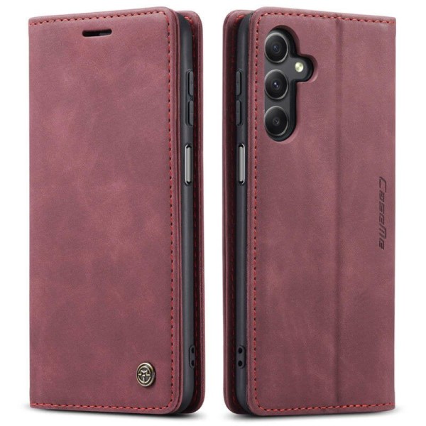 Чохол-книжка CaseMe Нубук для Samsung Galaxy A14 бордовий