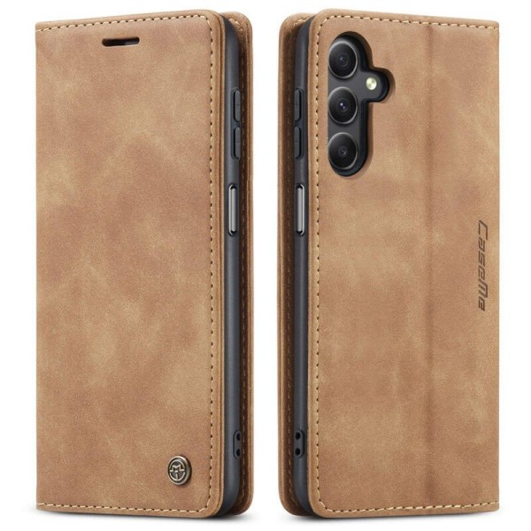 Чохол-книжка CaseMe Нубук для Samsung Galaxy A14 світло-коричневий