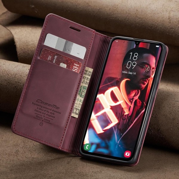 Чохол-книжка CaseMe Нубук для Samsung Galaxy A15 бордовий