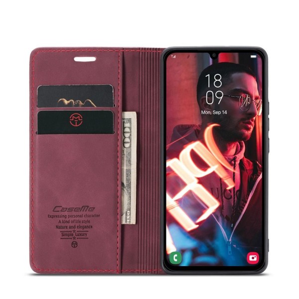Чохол-книжка CaseMe Нубук для Samsung Galaxy A15 бордовий
