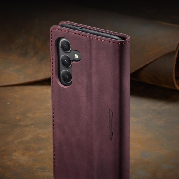 Чохол-книжка CaseMe Нубук для Samsung Galaxy A15 бордовий