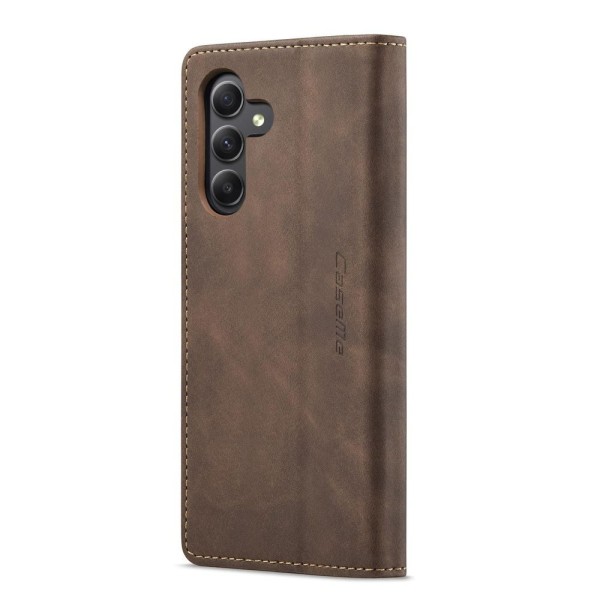 Чохол-книжка CaseMe Нубук для Samsung Galaxy A15 темно-коричневий