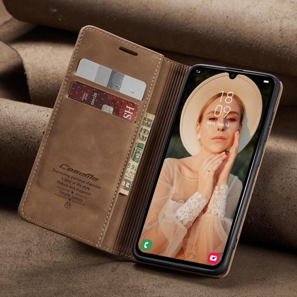 Чохол-книжка CaseMe Нубук для Samsung Galaxy A15 світло-коричневий