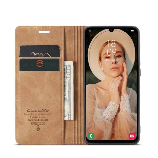 Чохол-книжка CaseMe Нубук для Samsung Galaxy A15 світло-коричневий