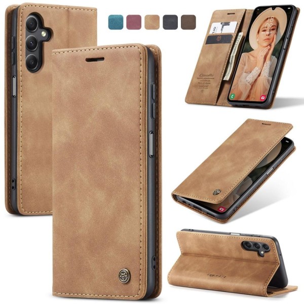 Чохол-книжка CaseMe Нубук для Samsung Galaxy A15 світло-коричневий
