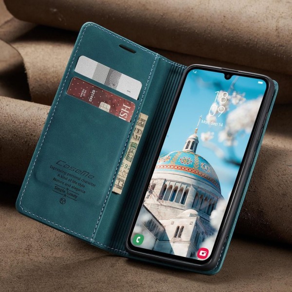 Чохол-книжка CaseMe Нубук для Samsung Galaxy A15 бірюзовий