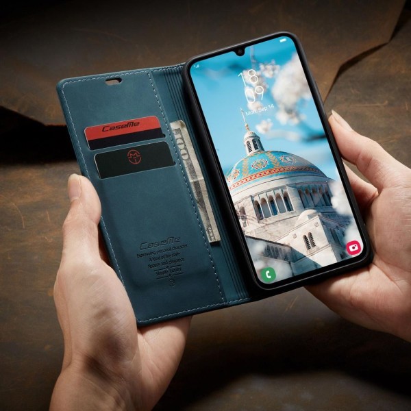 Чохол-книжка CaseMe Нубук для Samsung Galaxy A15 бірюзовий