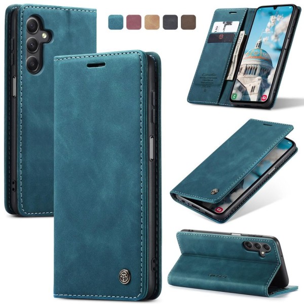Чохол-книжка CaseMe Нубук для Samsung Galaxy A15 бірюзовий