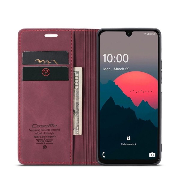 Чохол-книжка CaseMe Нубук для Samsung Galaxy A16 бордовий