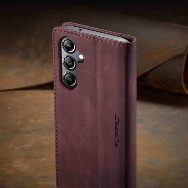 Чохол-книжка CaseMe Нубук для Samsung Galaxy A16 бордовий
