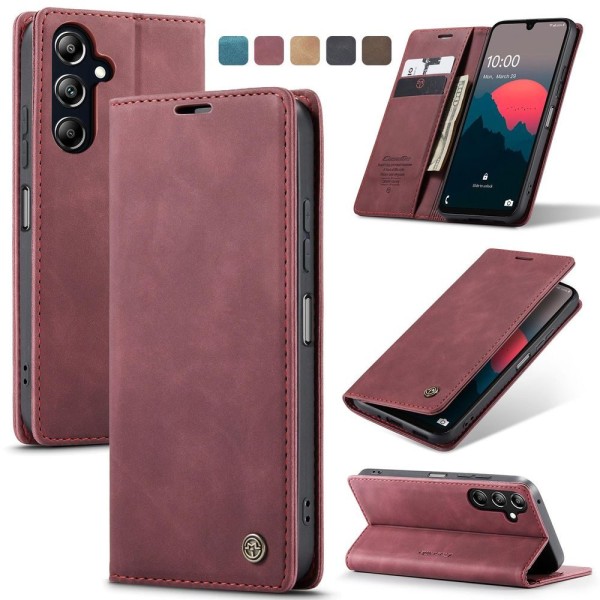 Чохол-книжка CaseMe Нубук для Samsung Galaxy A16 бордовий