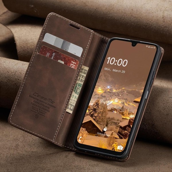 Чохол-книжка CaseMe Нубук для Samsung Galaxy A16 темно-коричневий