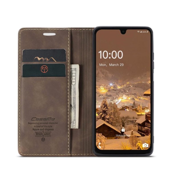 Чохол-книжка CaseMe Нубук для Samsung Galaxy A16 темно-коричневий