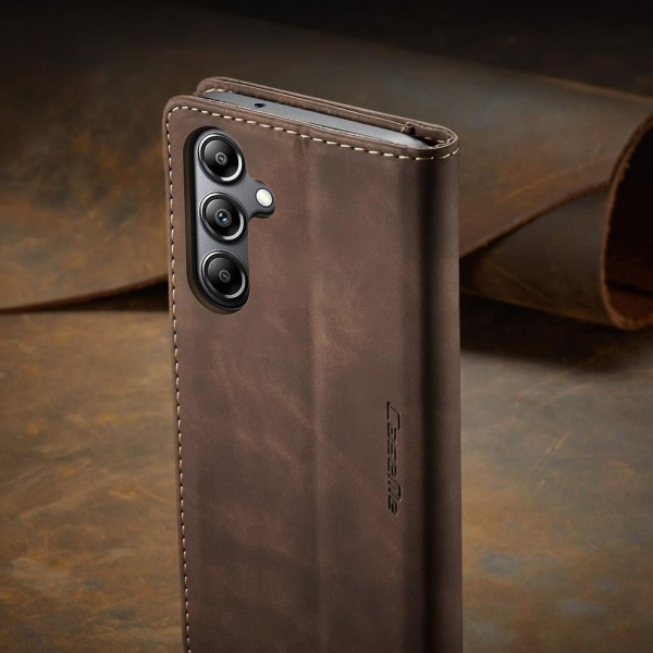 Чохол-книжка CaseMe Нубук для Samsung Galaxy A16 темно-коричневий