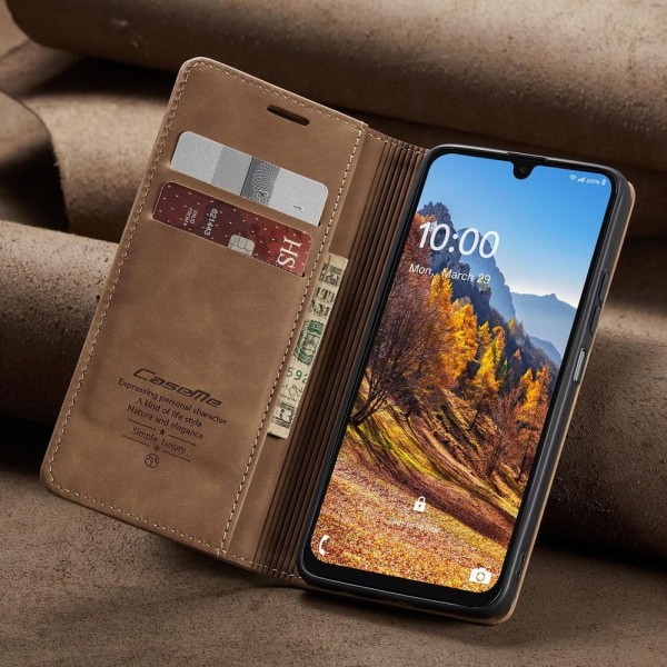 Чохол-книжка CaseMe Нубук для Samsung Galaxy A16 світло-коричневий