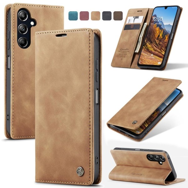 Чохол-книжка CaseMe Нубук для Samsung Galaxy A16 світло-коричневий