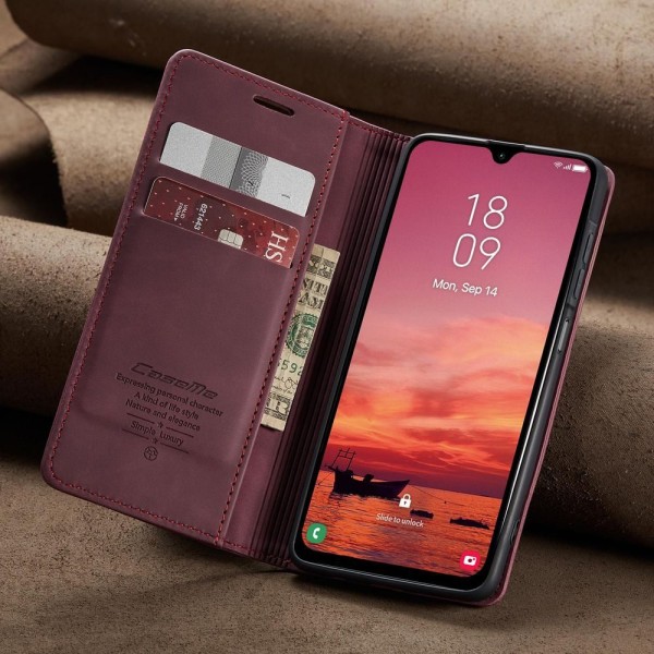 Чохол-книжка CaseMe Нубук для Samsung Galaxy A17 бордовий