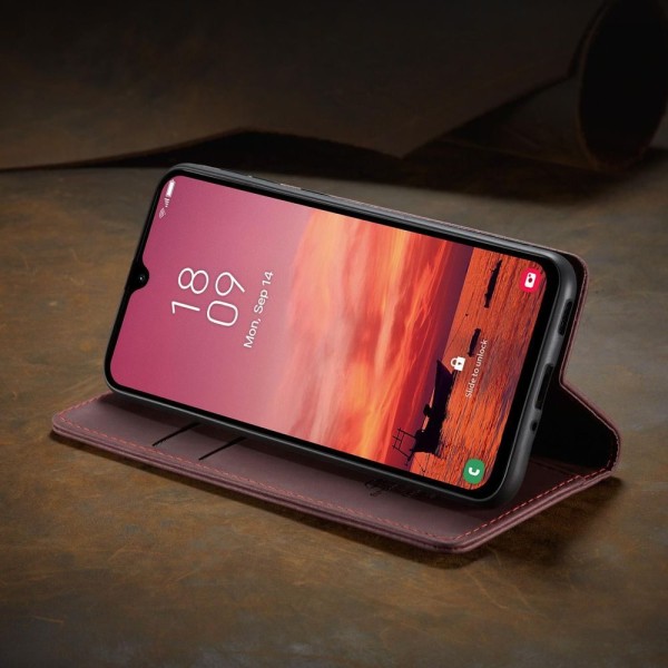 Чохол-книжка CaseMe Нубук для Samsung Galaxy A17 бордовий