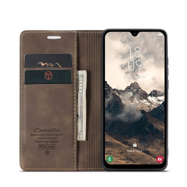 Чохол-книжка CaseMe Нубук для Samsung Galaxy A17 темно-коричневий