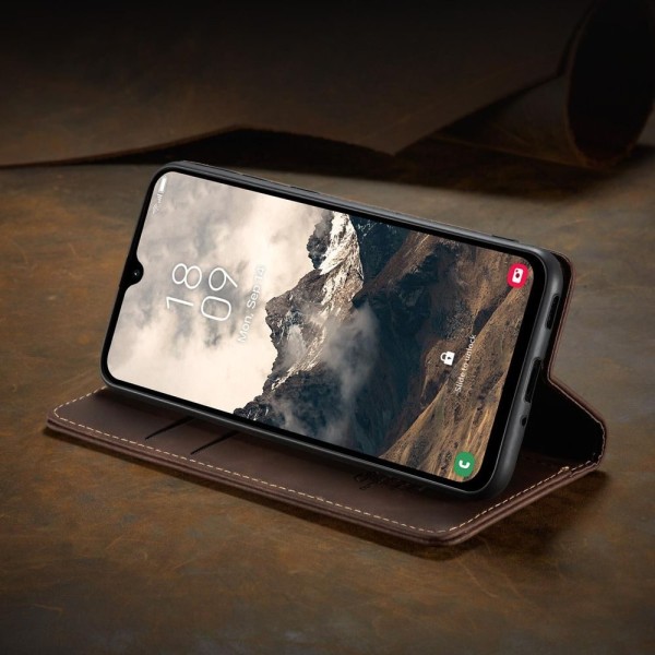 Чохол-книжка CaseMe Нубук для Samsung Galaxy A17 темно-коричневий