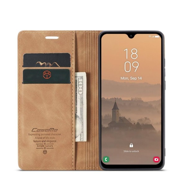 Чохол-книжка CaseMe Нубук для Samsung Galaxy A17 світло-коричневий