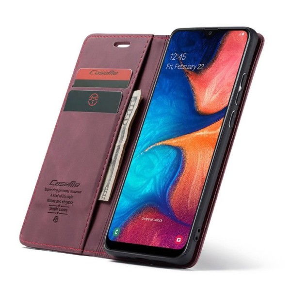 Чохол-книжка CaseMe Нубук для Samsung Galaxy A20/A30 бордовий