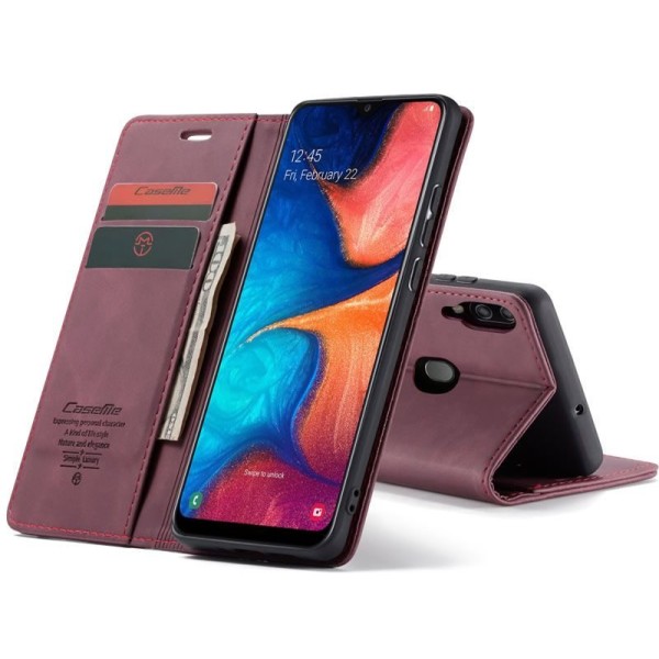 Чохол-книжка CaseMe Нубук для Samsung Galaxy A20/A30 бордовий