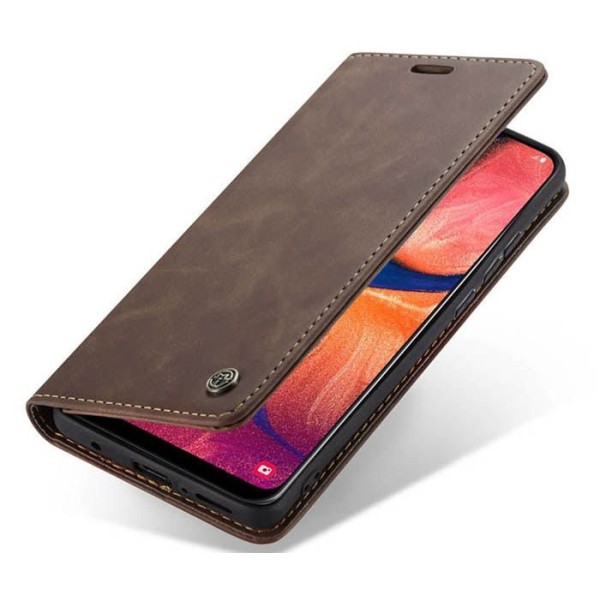 Чохол-книжка CaseMe Нубук для Samsung Galaxy A20/A30 темно-коричневий