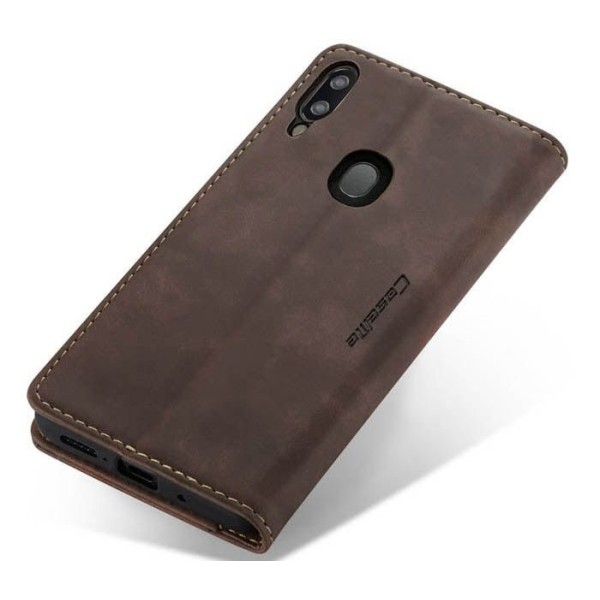 Чохол-книжка CaseMe Нубук для Samsung Galaxy A20/A30 темно-коричневий