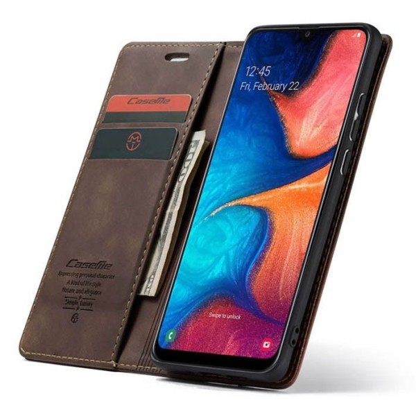 Чохол-книжка CaseMe Нубук для Samsung Galaxy A20/A30 темно-коричневий