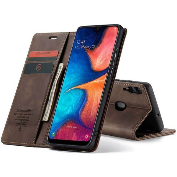 Чохол-книжка CaseMe Нубук для Samsung Galaxy A20/A30 темно-коричневий
