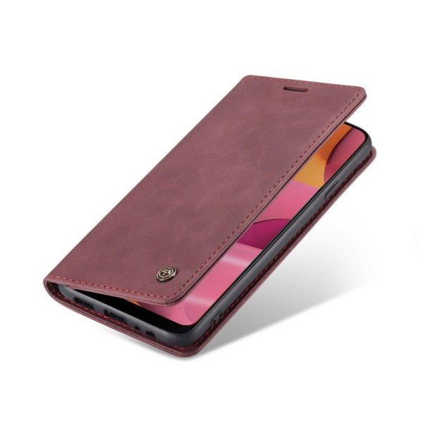 Чохол-книжка CaseMe Нубук для Samsung Galaxy A20s бордовий