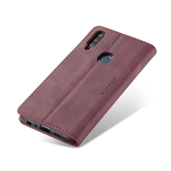 Чохол-книжка CaseMe Нубук для Samsung Galaxy A20s бордовий