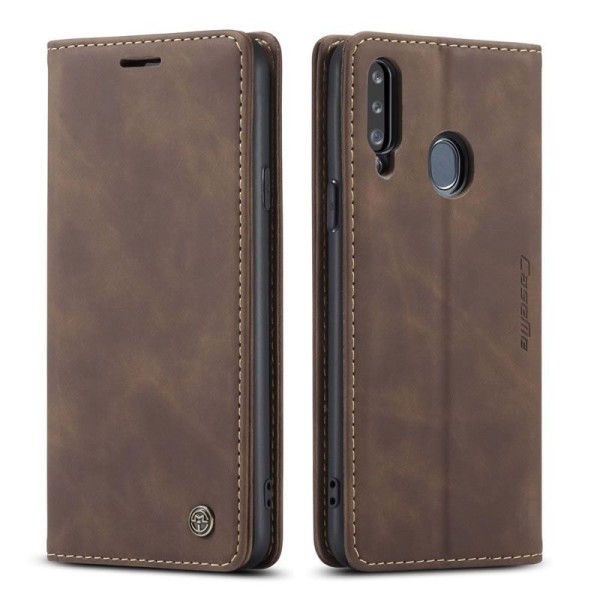 Чохол-книжка CaseMe Нубук для Samsung Galaxy A20s темно-коричневий